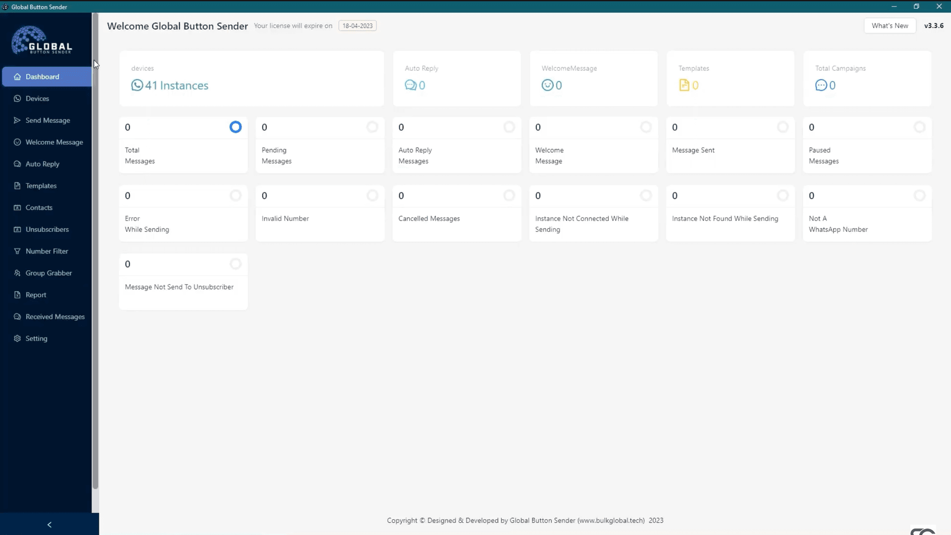Global Button Sender Software