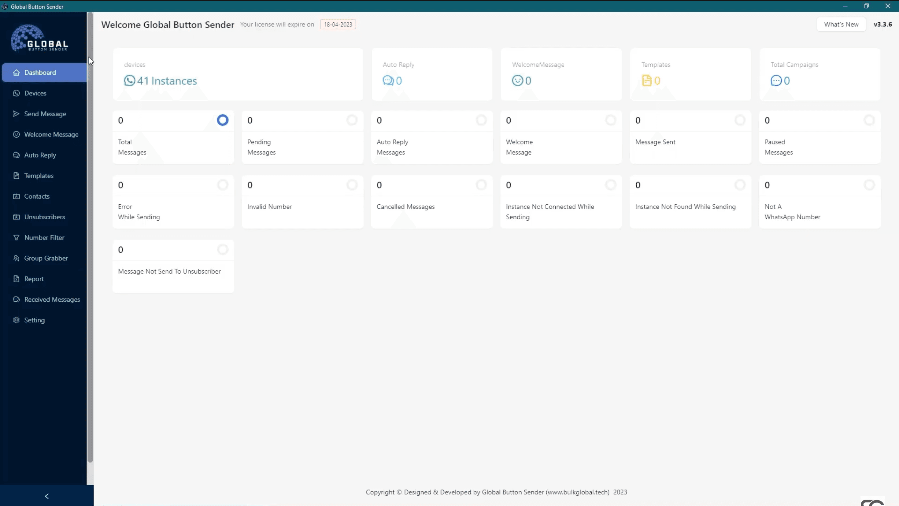 Global Button Sender Software